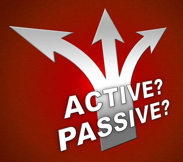 Flèches passives ou actives signifie action énergique agressive 3d Il — Photo