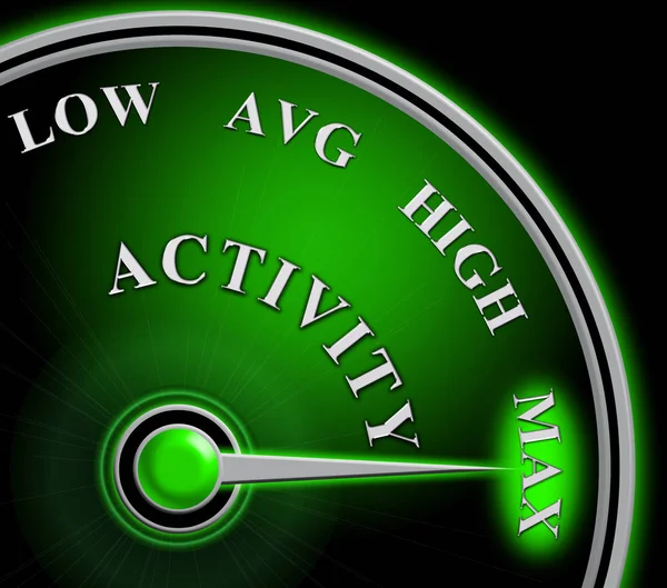 Active Versus Passive Guage Showing Proactive Strategy 3d Illust — Stock Photo, Image