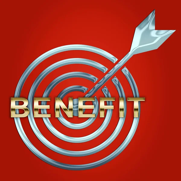 Benefit Versus Cost Target Means Value Gained Over Money Spent - — Stock Photo, Image