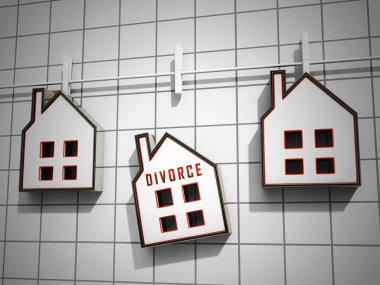Boşanma House Split simgeleri tasvir yasal özellik Afte paylaşımı