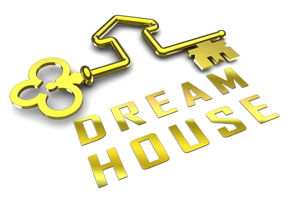 Droomhuis of Dreamhouse sleutel beeldt de ideale woning voor u - 3 — Stockfoto