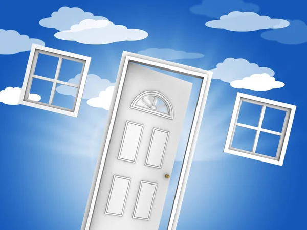 Dreamhouse Doorway Means Finding Your Dream House Or Apartment - — Stock Photo, Image