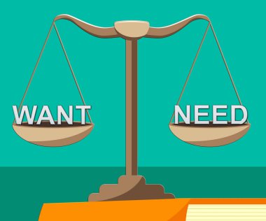 İstemek vs Need öncelikleri Balance gerektirme önemini tasvir