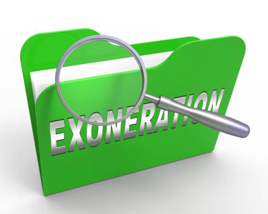 Exonerated Folder Showing Criminal Investigation Dismissed Or De clipart