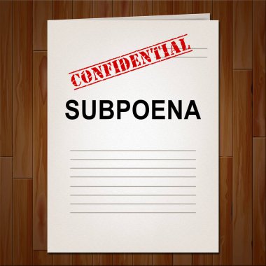 Court Subpoena Report Represents Legal Duces Tecum Writ Of Summo clipart