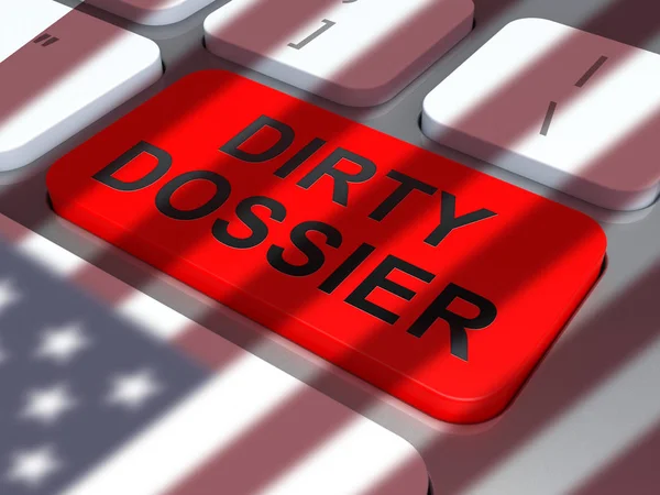 Dirty Dossier chiave contenente informazioni politiche sul Americ — Foto Stock