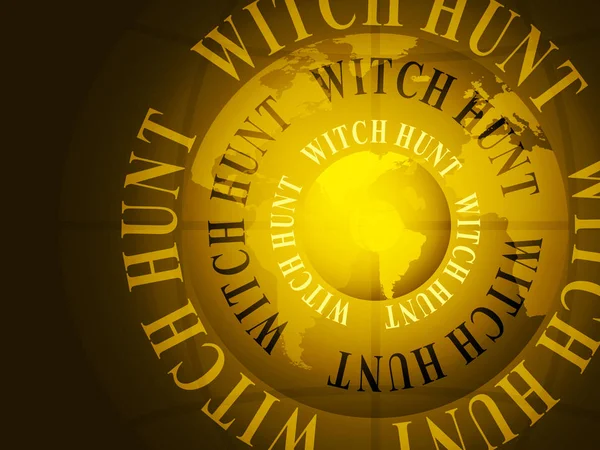 Witch Hunt Words Meaning Harassment or Bullying To Threaten Or P — Stock Photo, Image