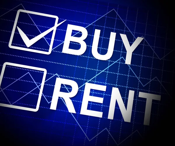 Rent Vs Buy Checkbox Comparing House Or Apartment Renting And Bu — Stock Photo, Image