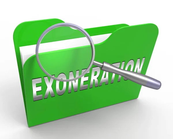 Exonerated Folder Showing Criminal Investigation Dismissed Or De — Stock Photo, Image