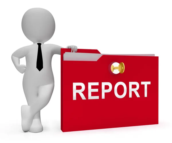 Impact Report File Shows A Summary Or Writing Of Evidence And Re — Stock Photo, Image