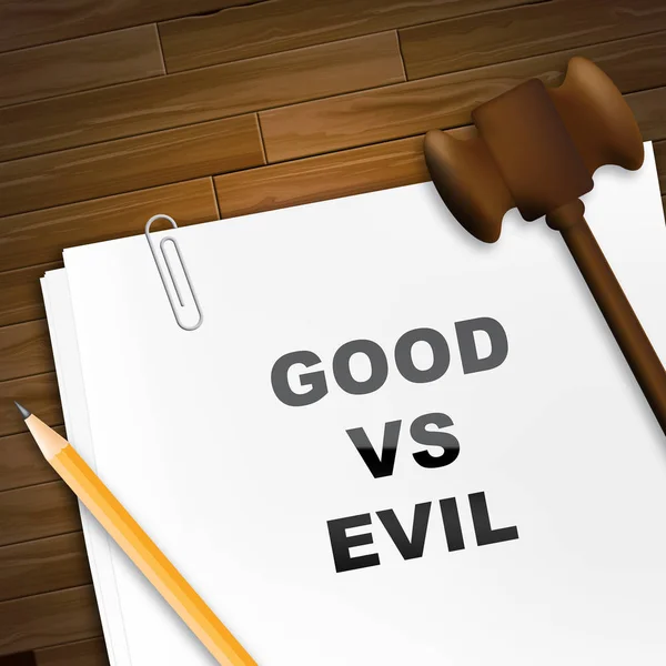 Le mal contre le bon rapport signifie la foi en Dieu ou le diable - 3d Ill — Photo