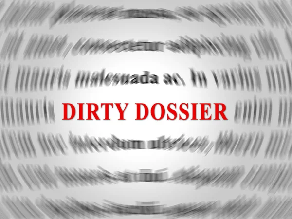 Dirty Dossier Parole contenant des informations politiques sur les Amérindiens — Photo