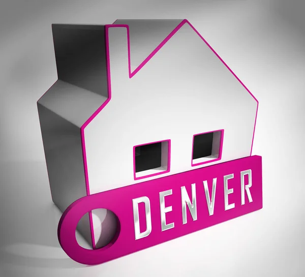 Denver immobilienikone illustriert colorado immobilien und investieren — Stockfoto