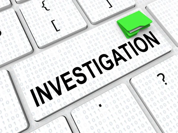 Criminal Investigation Key Showing Crime Detection Of Legal Offe — Stock Photo, Image