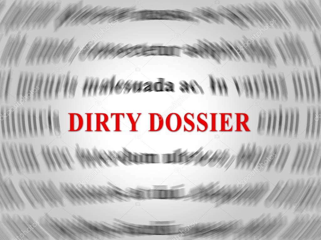 Dirty Dossier Word Containing Political Information On The Ameri