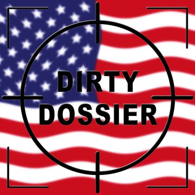 Dirty Dossier Flag Containing Political Information On The Ameri clipart