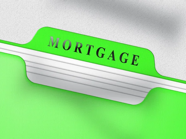 Hypothekenzinsen Ordner für Kauf zu vermieten morgage oder Wohneigentum f — Stockfoto