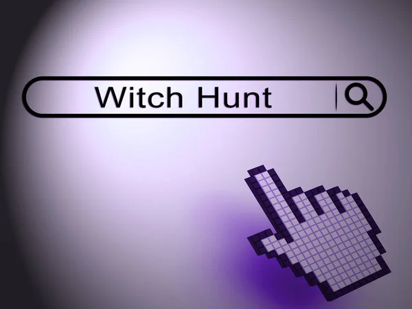 Witch Hunt Search Meaning Harassment or Bullying To Threaten Or — Stock Photo, Image