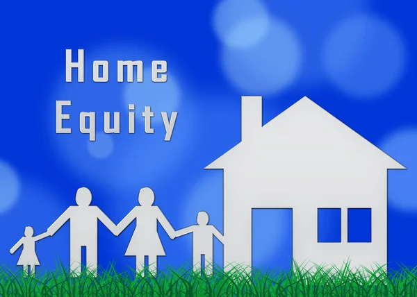 Home Equity Icona Simbolo significa linea finanziaria di credito da Prop — Foto Stock