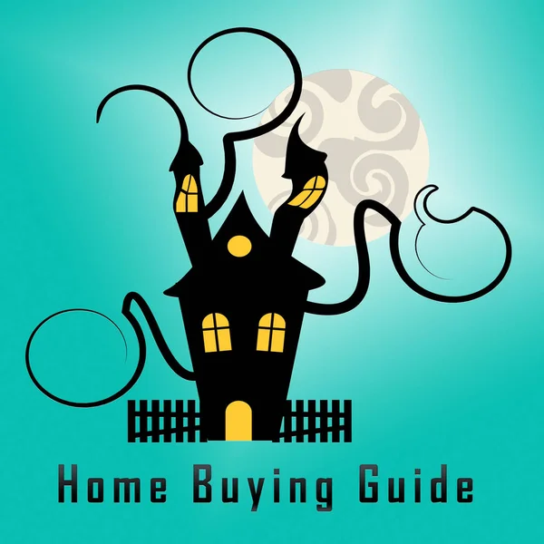Home Or House Buying Guide Icon Means Real Estate Guidebook - 3d — Stok Foto