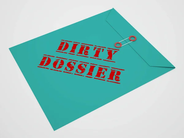 Dirty dossier kuvert innehåll ande politisk information på A — Stockfoto