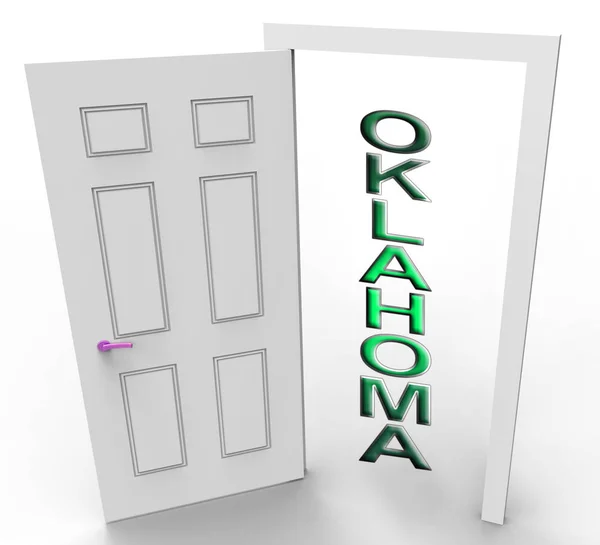 Oklahoma Home Real Estate Doorway Depicts Realty And Rentals - 3 — Stock Photo, Image