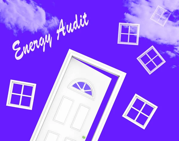 Hem energi revision dörr visar spara energi och minska kostnaderna-3 — Stockfoto