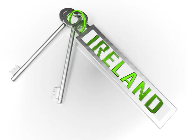 Irland fastigheter fastighets nyckel illustrerar hem köp eller R — Stockfoto