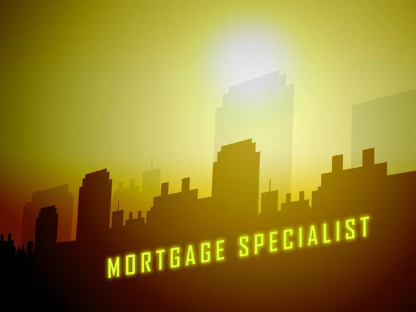 Spécialiste hypothécaire Agent Ville Signification Expert Conseil financier — Photo
