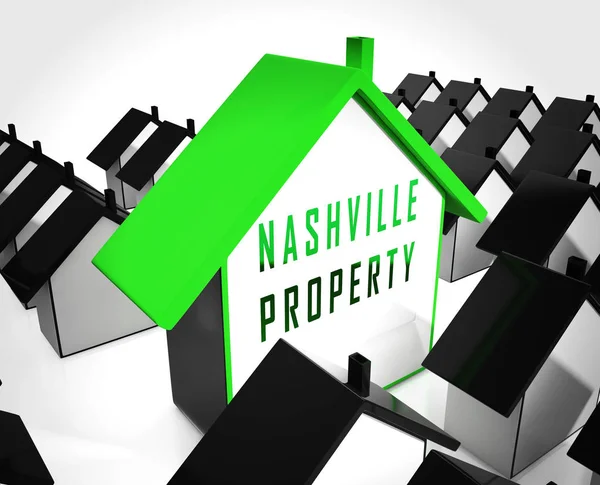 Nashville domy nieruchomości Icon przedstawia Tennessee Realty i re — Zdjęcie stockowe