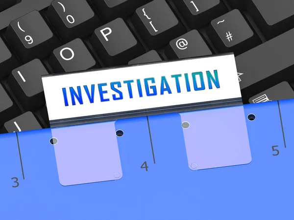 Criminal Investigation Folder Showing Crime Detection Of Legal O — Stock Photo, Image