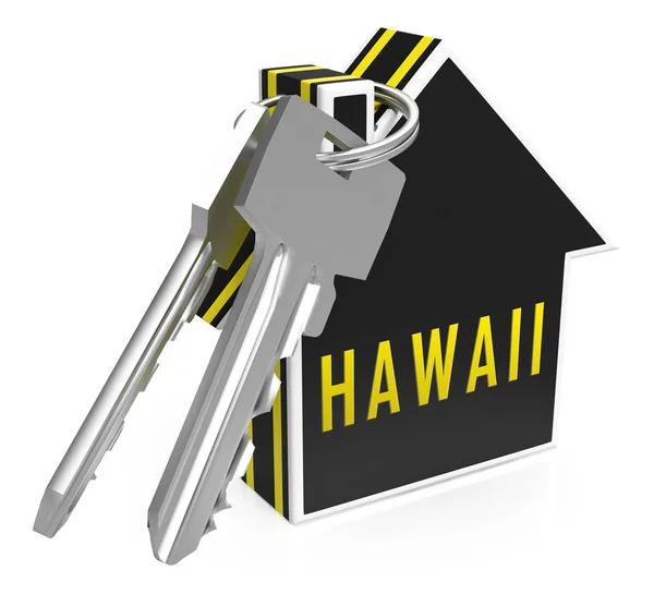 Hawaii fastighets nycklar visar Real Estate från American Island para — Stockfoto