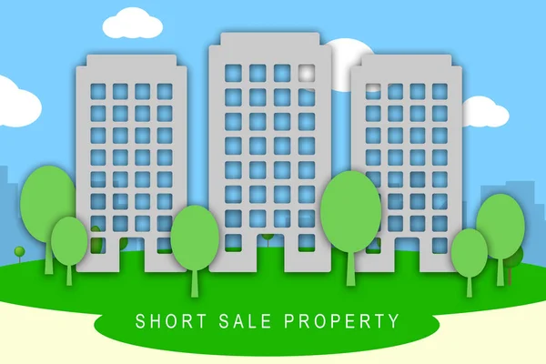 Korte verkoop huis of onroerend goed gebouw betekent verlies op Home inve — Stockfoto