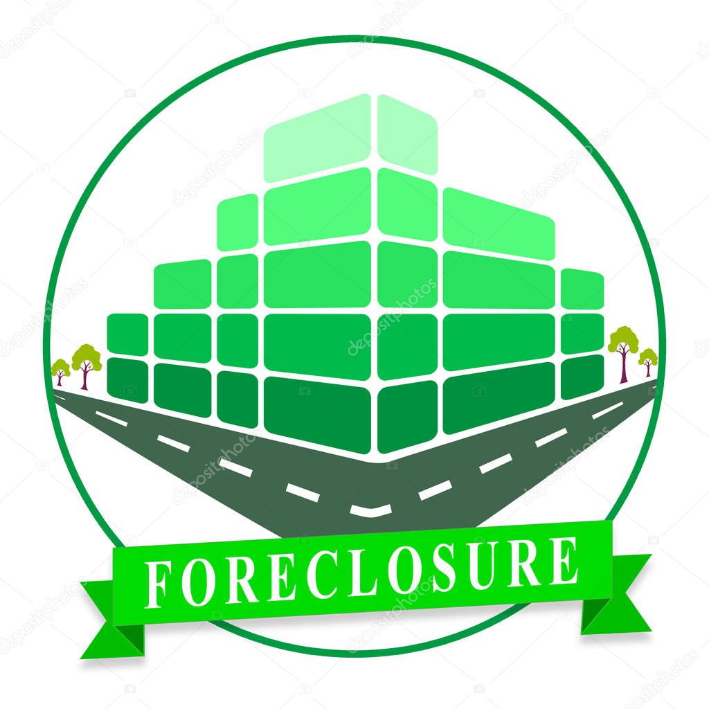 Foreclosure Notice Icon Means Warning That Property Will Be Repo