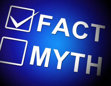 FACT vs mit kelime gerçek gerçeklik VERSUS Deceit açıklar-3D 