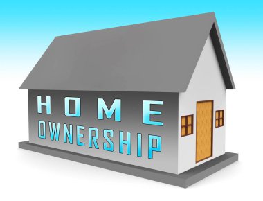 Ev mülkiyet simgesi anlamına gelir mülkiyet homeownership yatırım veya D