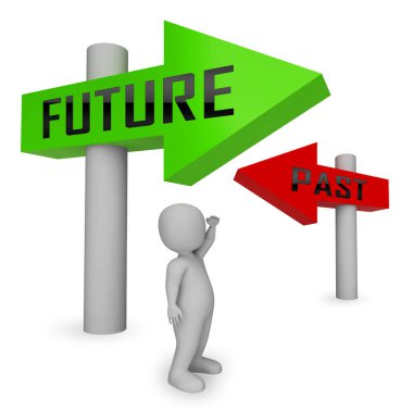 Geçmiş vs Future Işareti yaşam yaklaşan beklentileri Ile Gone karşılaştırır -