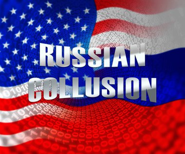 Russian Collusion During Election Campaign Flag Means Corrupt Po clipart