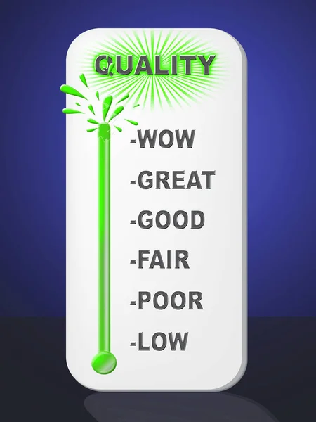 Quality Vs Quantity Icon Depicting Balance Between Product Or Se — Stock Photo, Image