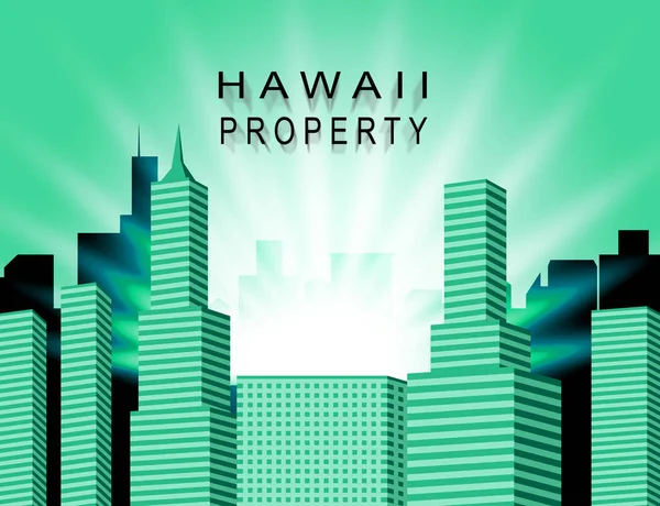 Hawaii Real Estate City toont Hawaiian Property Investment of PU — Stockfoto