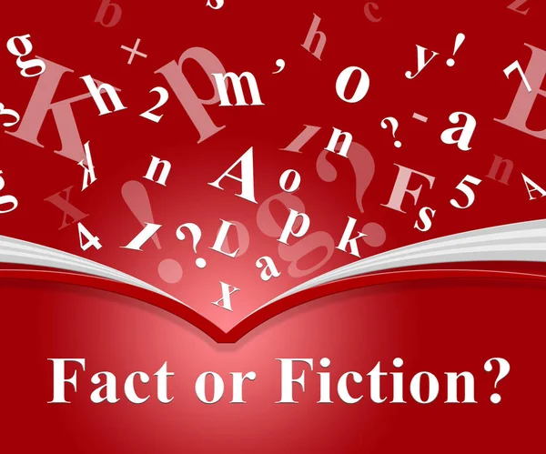 Gerçeği vs Fiction kelimeler Orijinallik karşı söylenti ve D temsil — Stok fotoğraf