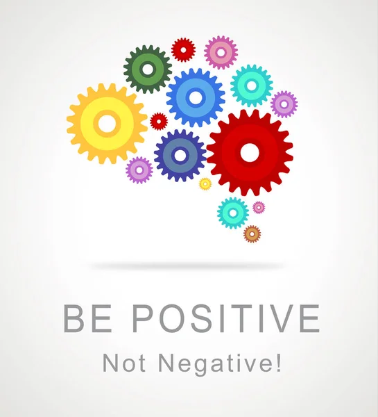 Positive Vs Negative Icon Depicting Reflective State Of Mind - 3 — Stock Photo, Image