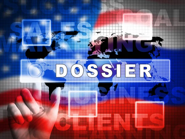 Dirty Dossier Drapeau contenant des informations politiques sur les Amérindiens — Photo