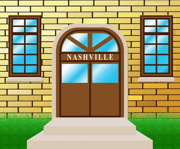 Nashville Homes Real Estate Building Depicts Tennessee Realty An — Stock Photo, Image