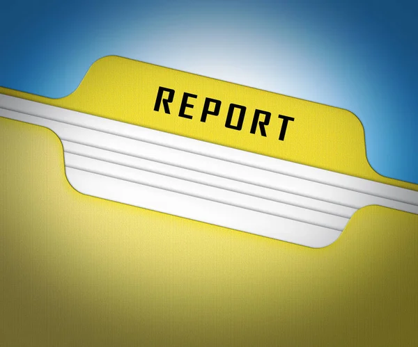 Impact Report Folder Shows A Summary Or Writing Of Evidence And — Stock Photo, Image