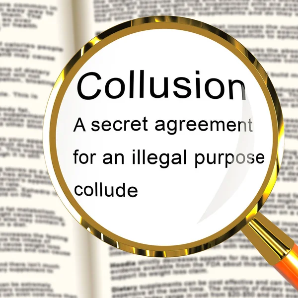 Rusya 'da komplo ve Işbirliğini tasvir eden Collusion Definition — Stok fotoğraf