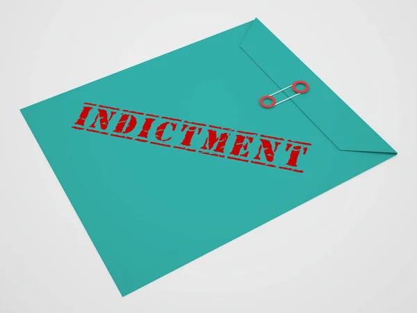 Förseglade anklagelse kuvert som företräder åtal och Enforcem — Stockfoto