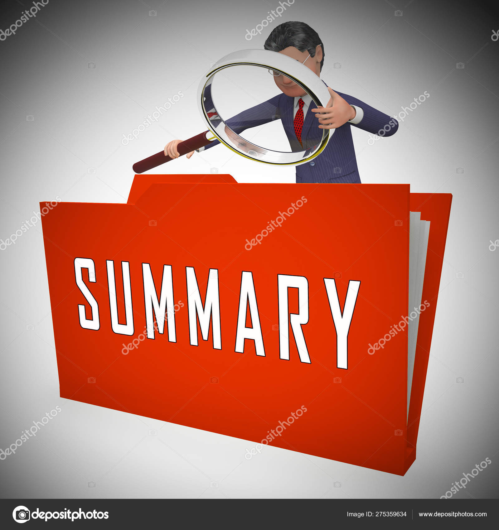 Executive Summary Folder Icon Showing Short Condensed Report Rou