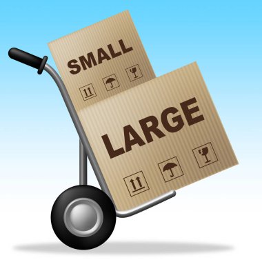 Küçük Vs Büyük Paket Ticaret Varyasyon veya Nakliye Ve Del gösterir