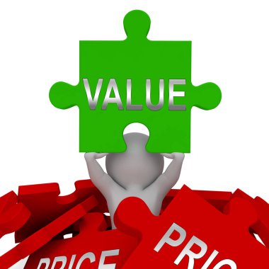 Fiyat Vs Değer Jigsaw Finansal Wo Karşı Maliyet Outlay Karşılaştıran